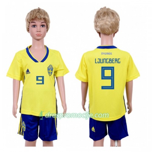 Švedska Dres Ljungberg 9 Dječji Domaći Svjetsko prvenstvo 2018 Švedska Dres Ljungberg 9 Dječji Domaći Svjetsko prvenstvo 2018